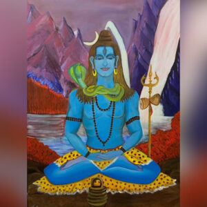 Lord Shiva Meditation Pose Painting